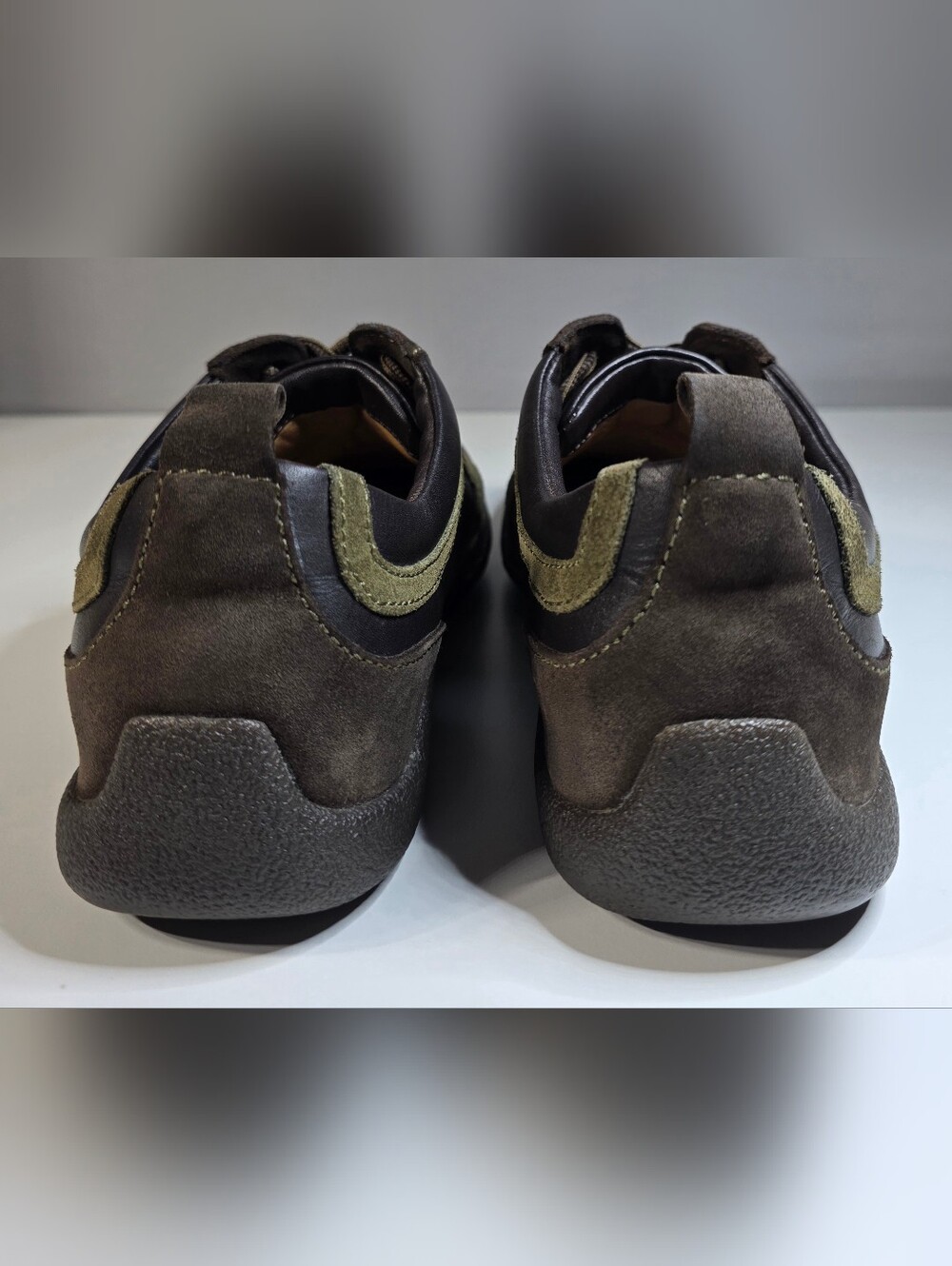 Børn Vintage leather and suede casual Oxfords/Sneakers Men Size 10.5 - Picture 3 of 12